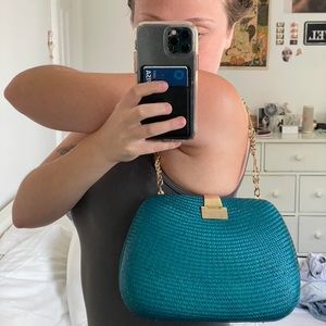 Gorgeous Vintage Teal Purse